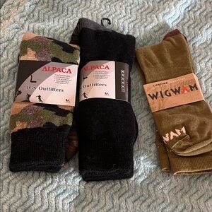 Men's Black Alpaca Crew Socks
